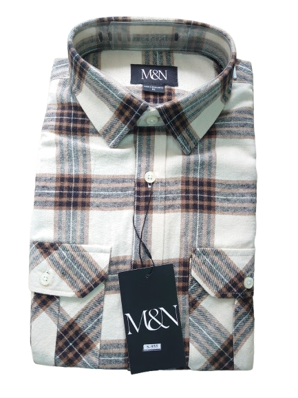 Men’s Casual Flannel Shirt With Two Pocket